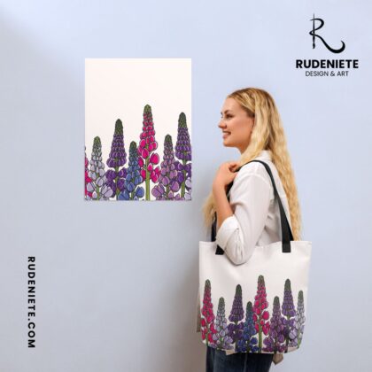 Lupine Flowers Tote bag