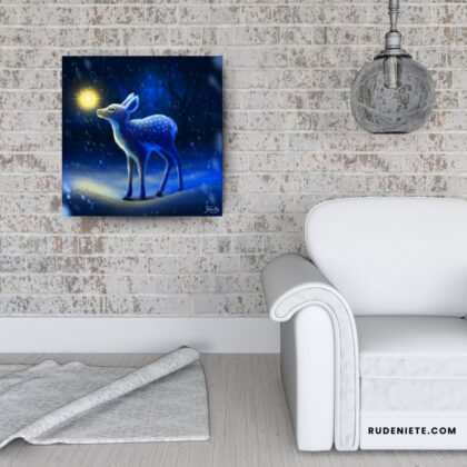Baby Deer Digital Art Canvas