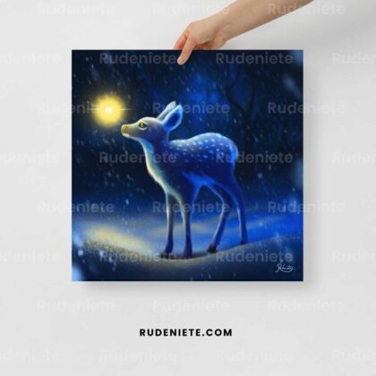 Baby Deer Digital Art Poster