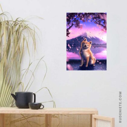 Shiba Digital Art Poster