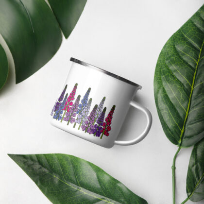 Lupine Flowers Enamel Mug