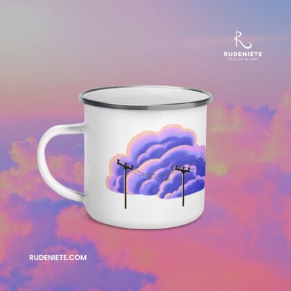 Clouds Enamel Mug
