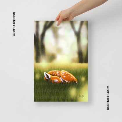 Fawn in Sunlight Poster