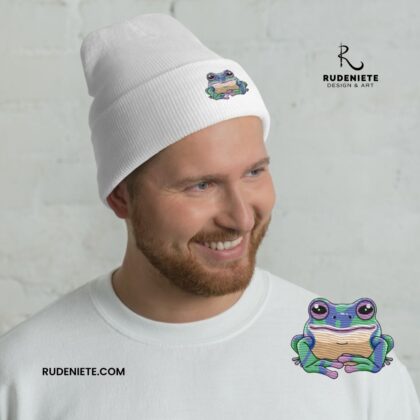 Frog Cuffed Beanie